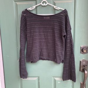 Hollister black bell sleeve sweater small
